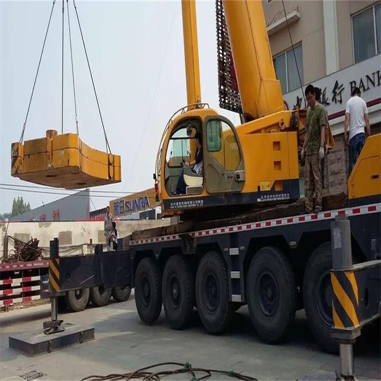 洪湖当地吊车出租|机器吊装|75吨|工厂搬迁服务